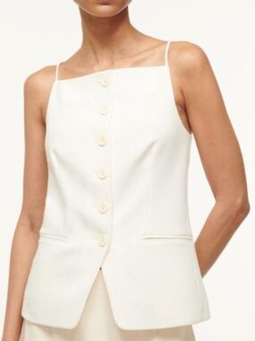 Staud Una Top in Ecru